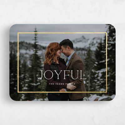 White Rounded Holiday Card - Bloor Foil
