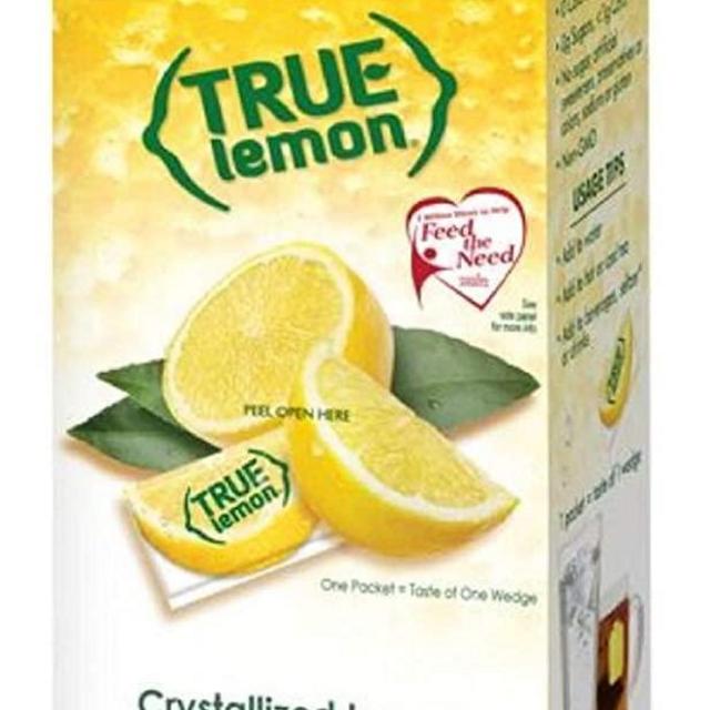 TRUE LEMON Water Enhancer, Bulk Dispenser Pack (100 Packets) | Zero Calorie Unsweetened Water Flavoring | For Water, Bottled Water, Iced Tea & Recipes | Water Flavor Packets Made with Real Lemons