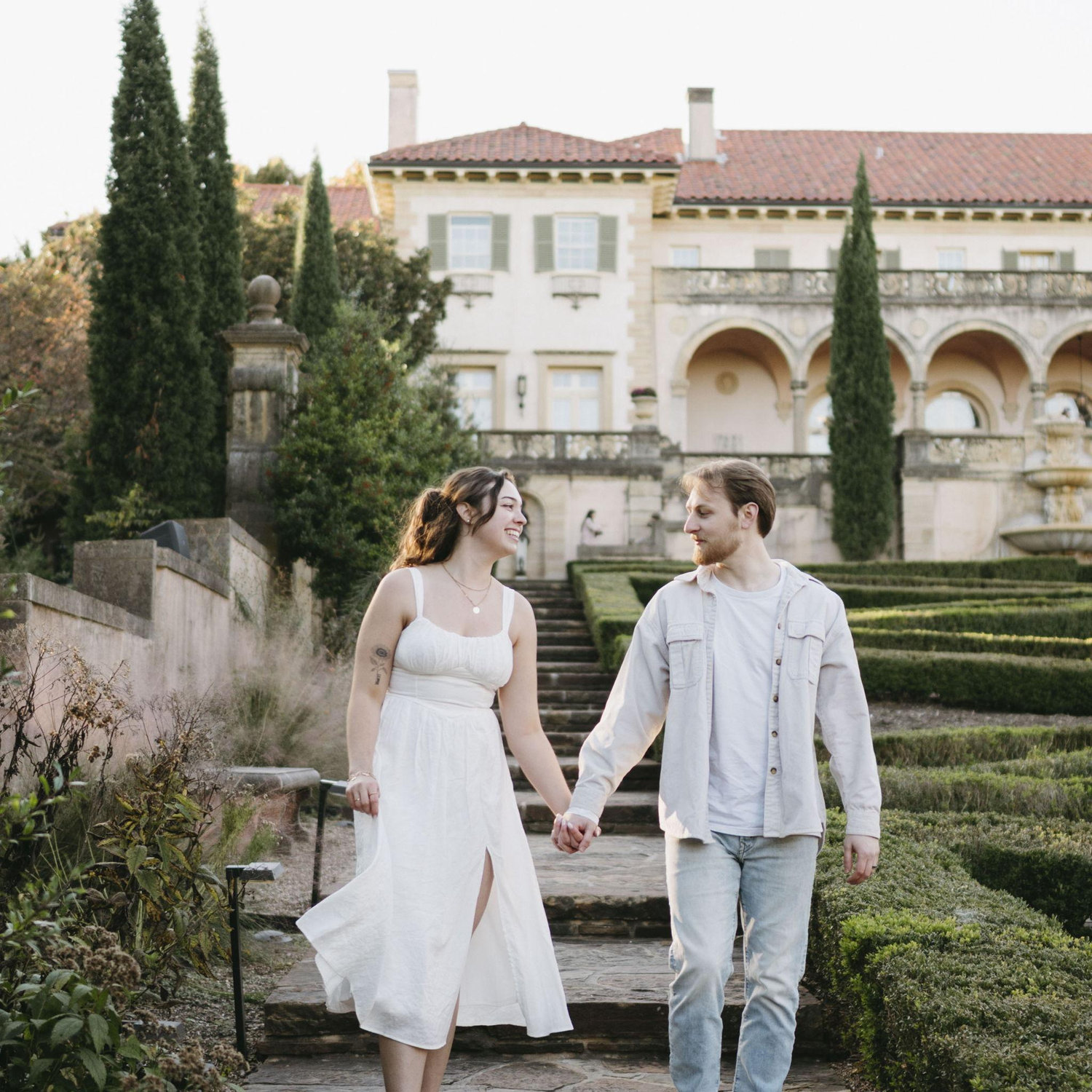 Engagement photos at the Philbrook November 2025