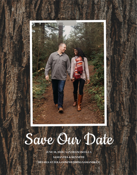 Douglas Portrait | Wood | Zola Save The Dates