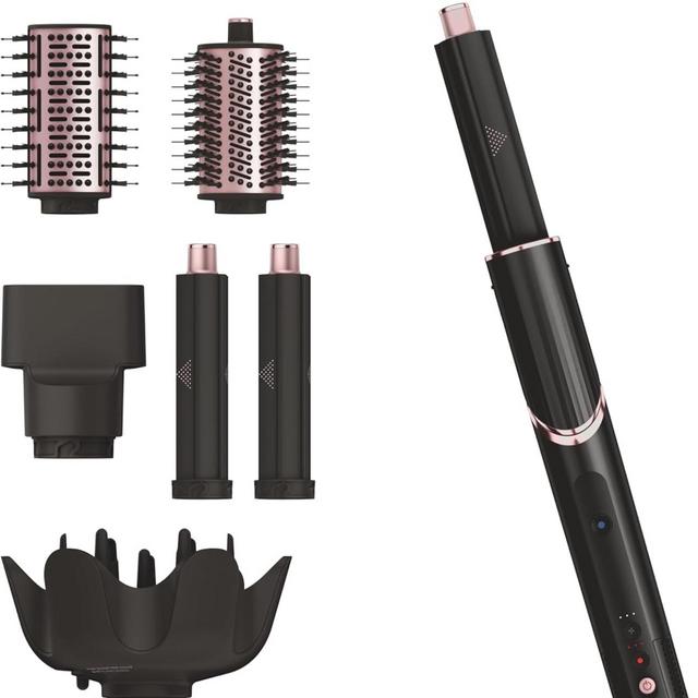 Shark HD440BK FlexStyle Air Drying & Styling System with Ultimate 6-Piece Accessory Pack of Auto-Wrap Curlers, Curl-Defining Diffuser, Oval Brush, Paddle Brush & Concentrator Attachments, Black