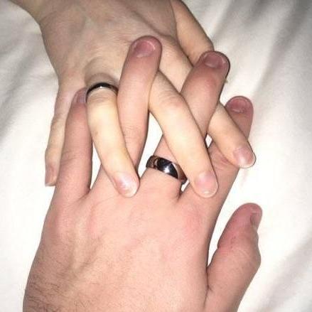 Exchanging promise rings. February 2019