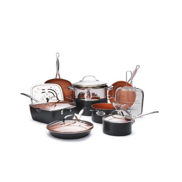 Gotham Steel Non-Stick Ti-Ceramic 15 Piece Cookware Set
