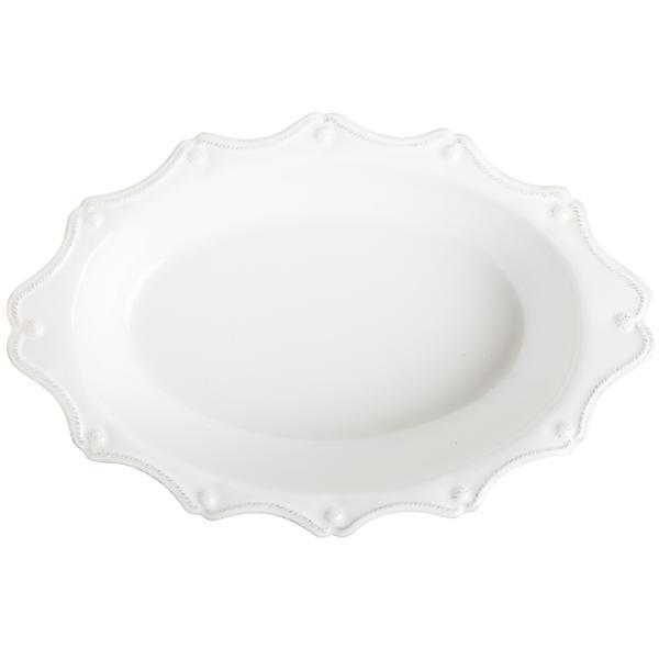 Berry and Thread White Large Oval Baker