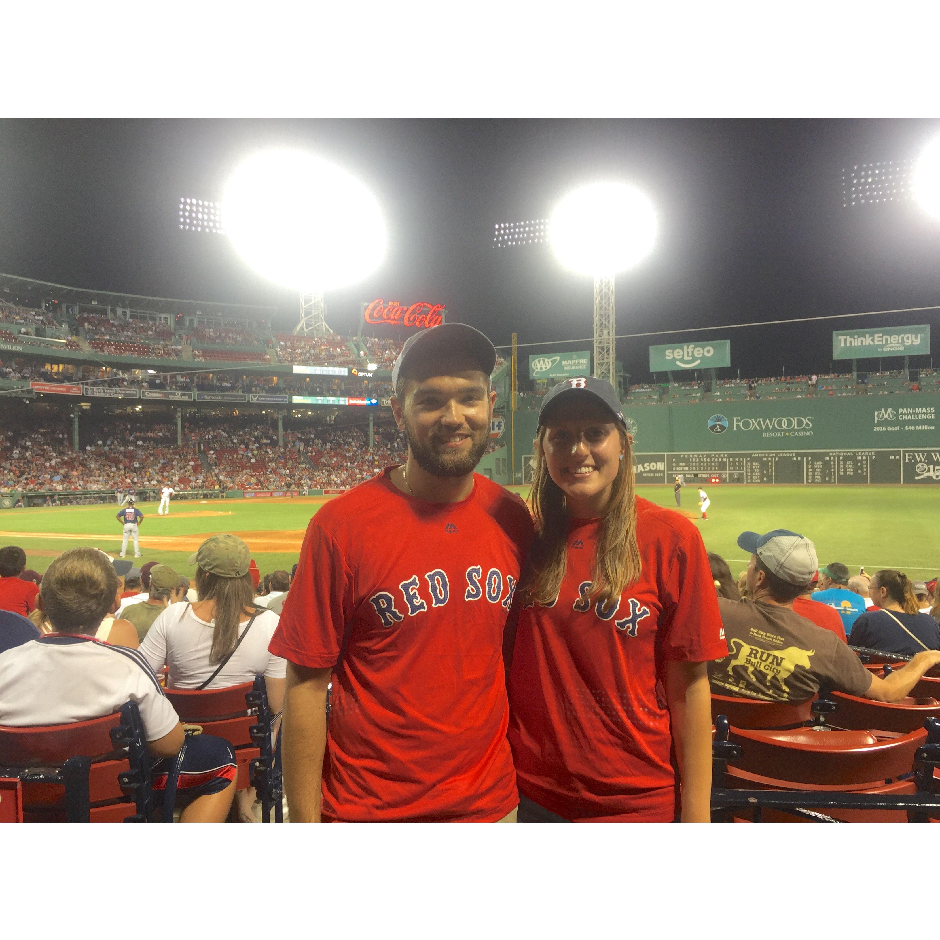 First Red Sox game together, 2016