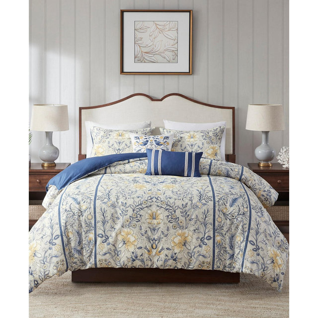 Harbor House Livia Oversized Cotton 5-Pc. Duvet Cover Set, King