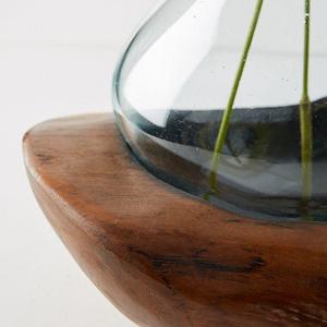 Teak & Bottle Vase