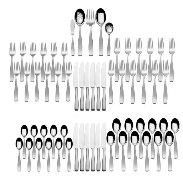 65 Piece 18/10 Stainless Steel Flatware Set, Service for 12