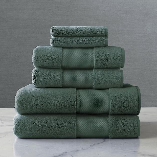 Bath Towels, Set of Six in Pine