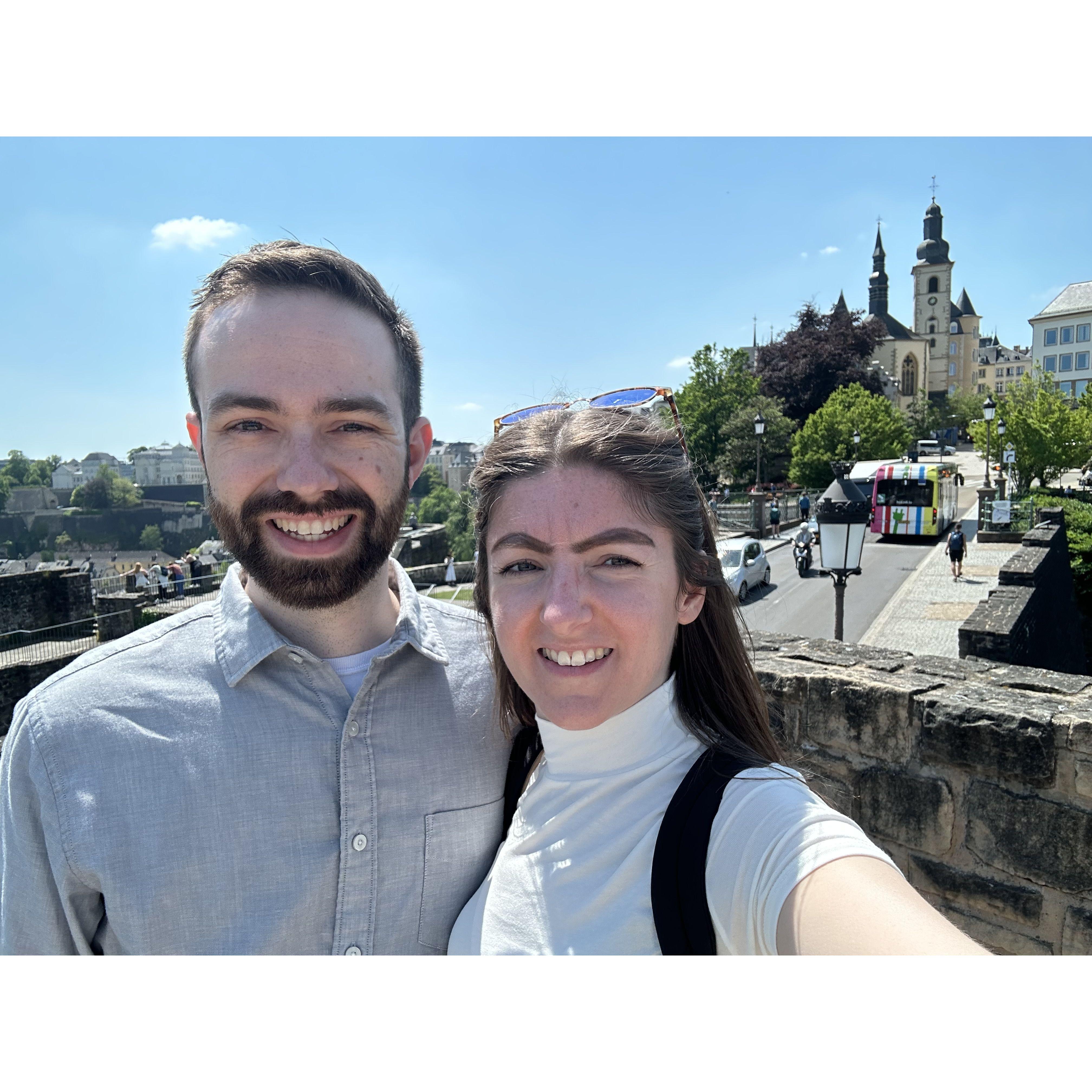 Our second trip to Europe together.  We visited The Netherlands, Belgium, and Luxembourg!  Here, we're in Luxembourg.