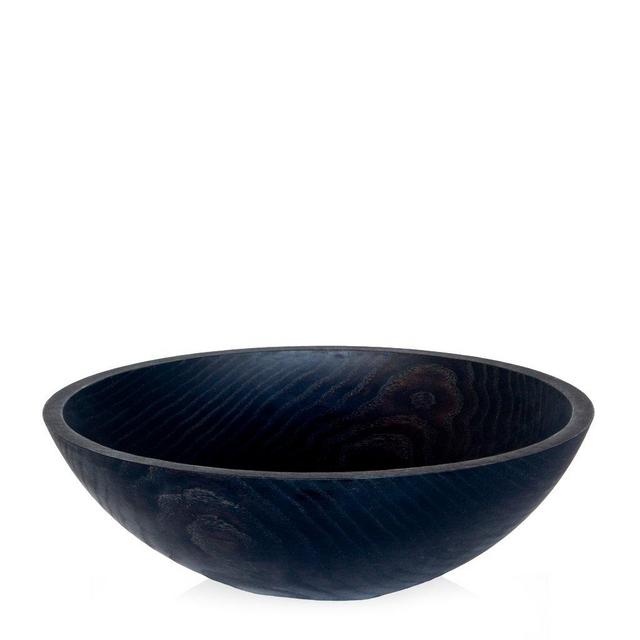 Ebonized Wood Serving Bowl - 15"