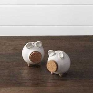 Crate & Barrel | Oink Salt and Pepper Shakers (Set of 2)
