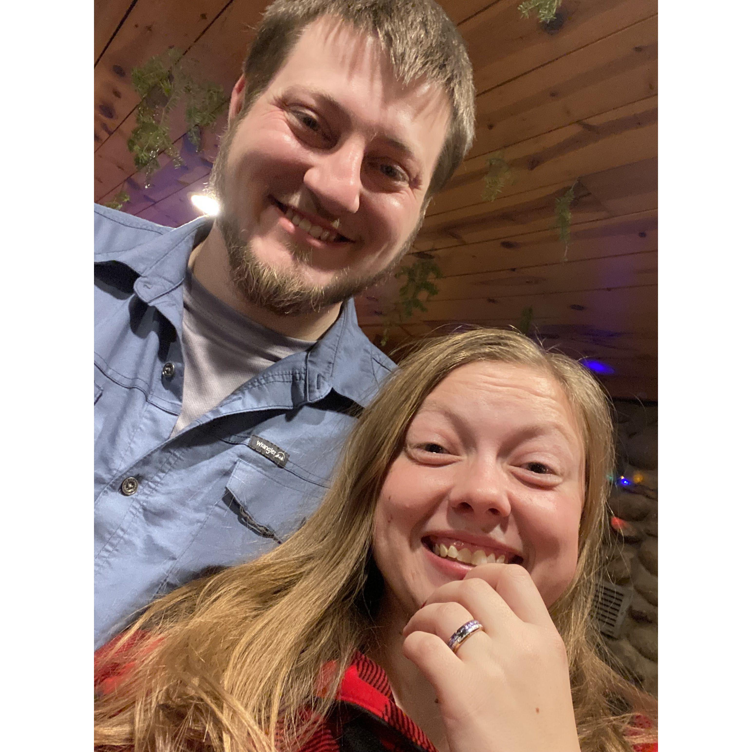 The night Kyle popped the question . . . there may have been quite a few happy tears had by all!