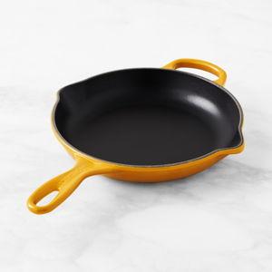 Le Creuset Signature Enameled Cast Iron Skillet Fry Pan, Nectar