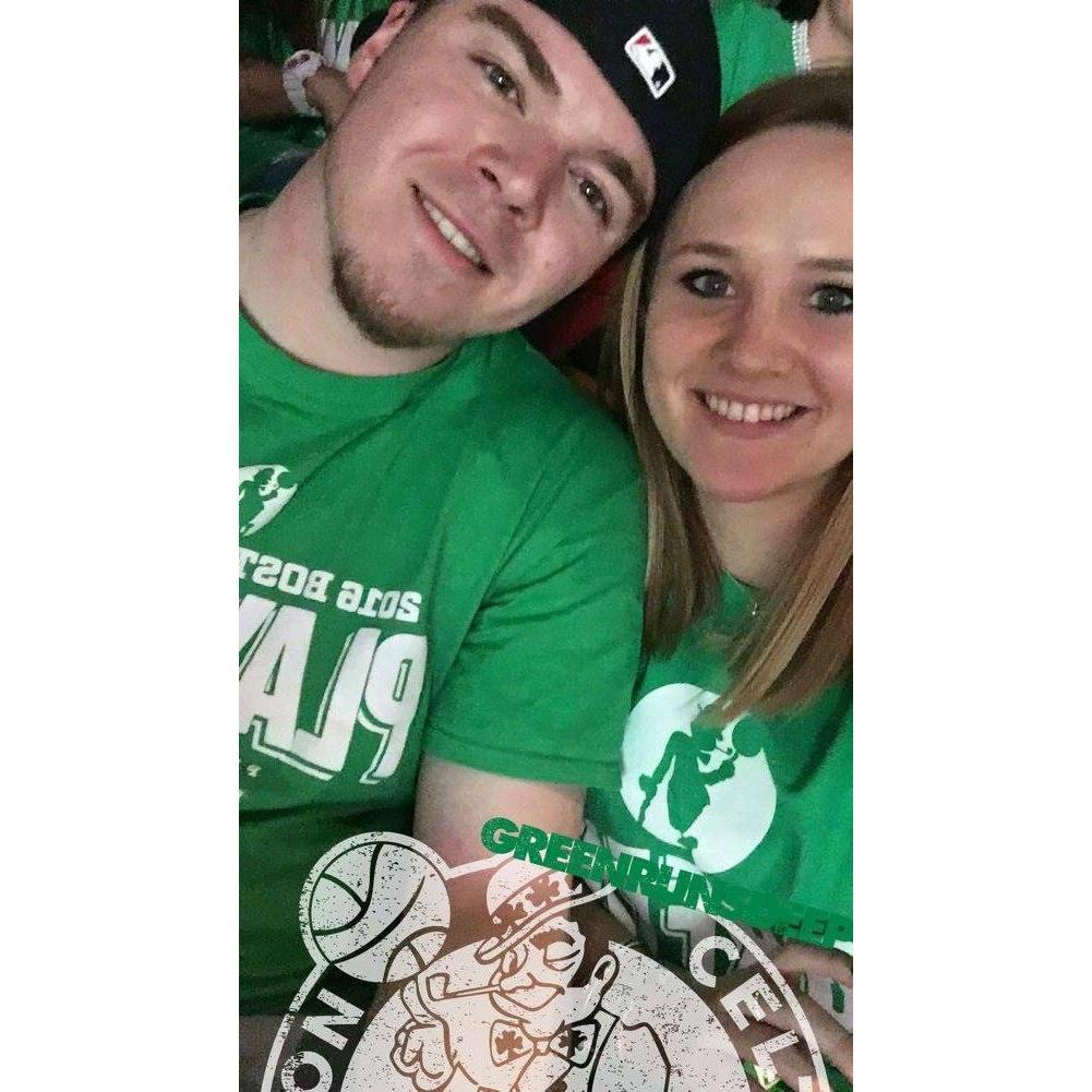 First Celtics game together, and for Sara!