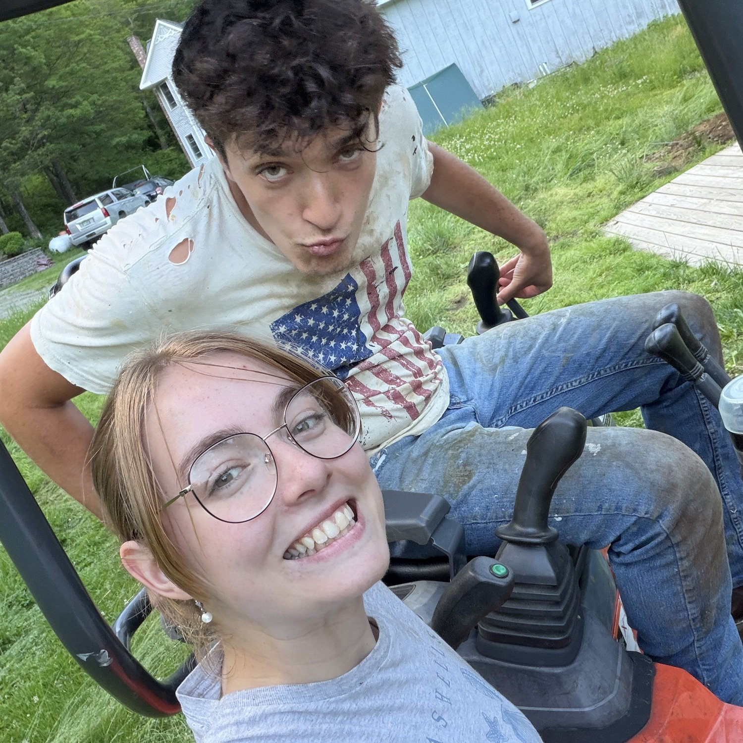 Working hard to get the wedding spot ready!!!