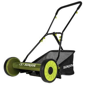 Sun Joe - 16" Reel Mower with Grass Catcher and Adjustable Cutting Height, MJ500M - Green