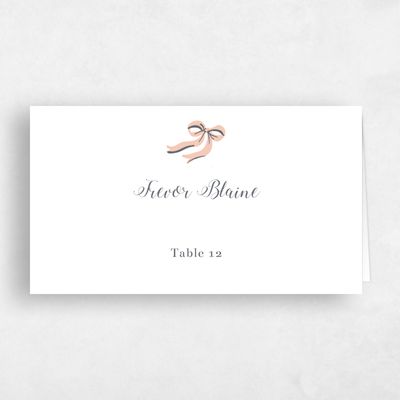 Peach, Orange Wedding Place Card - Remi