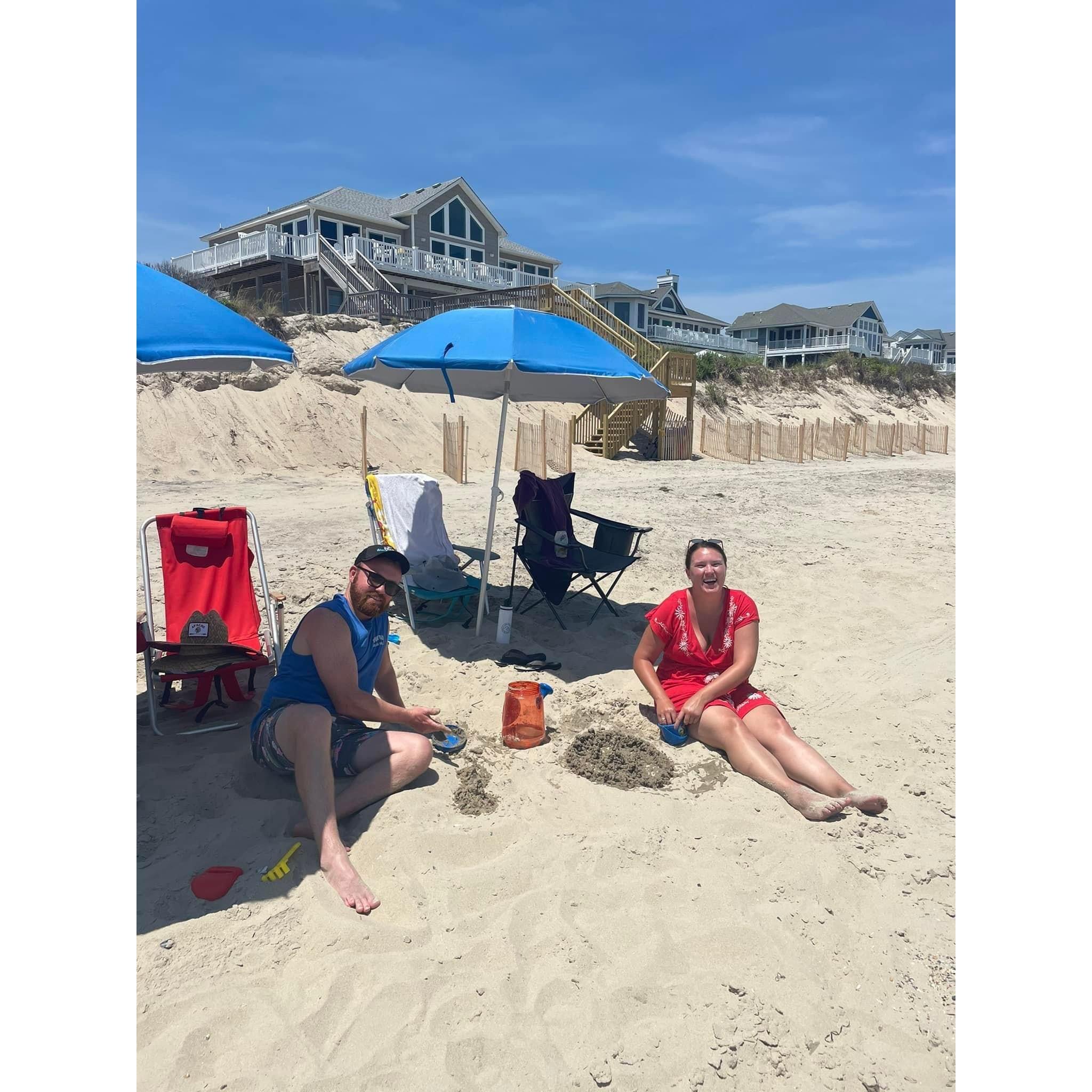 Making sand castles in NC!