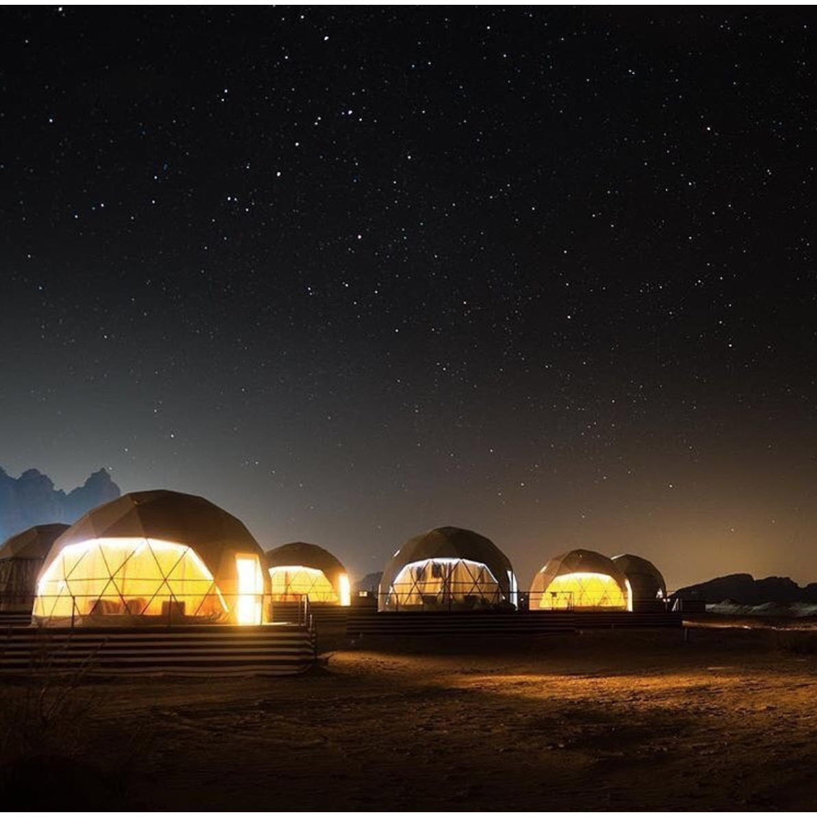 The Martian Camp at night