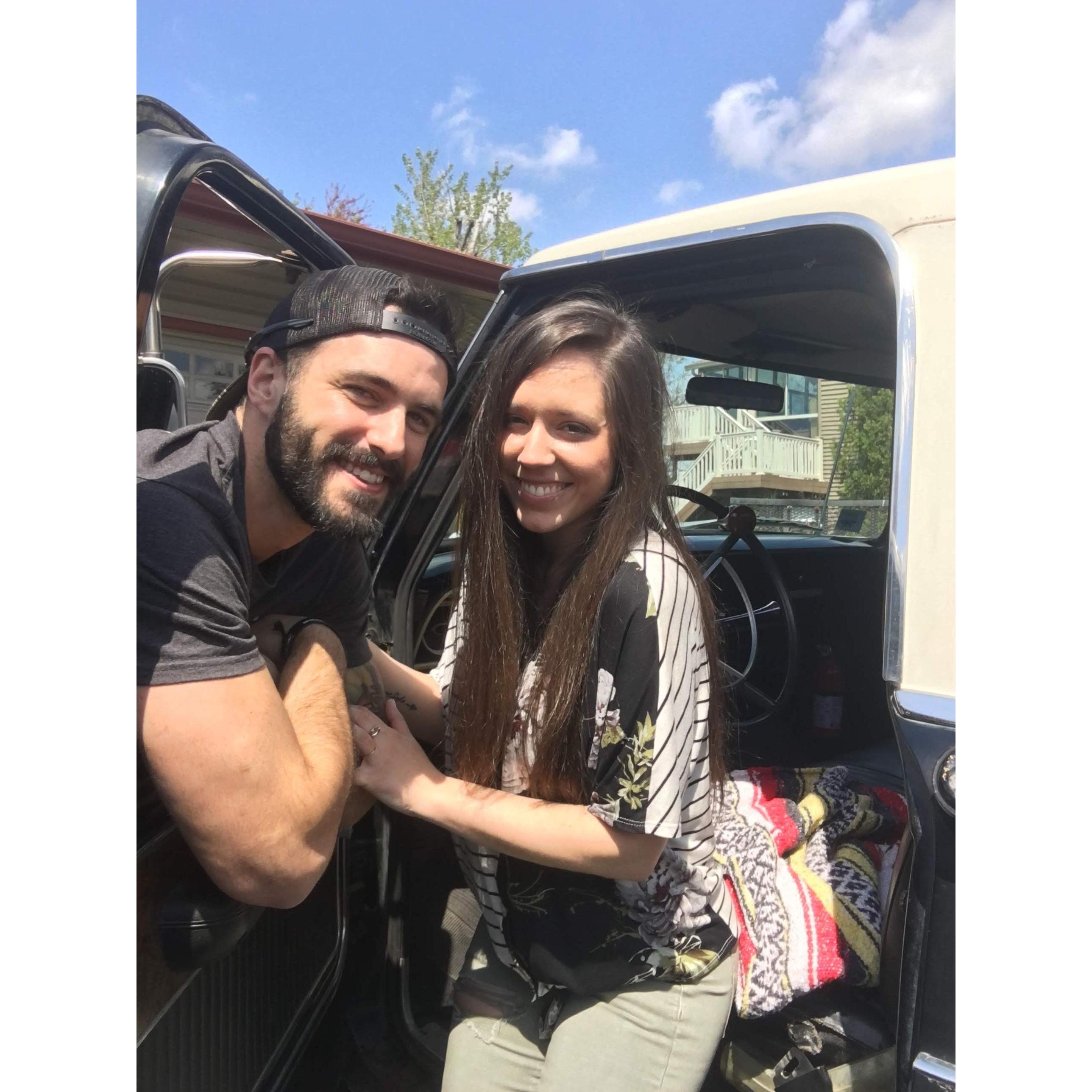 Notebook vibes in the old truck ~~