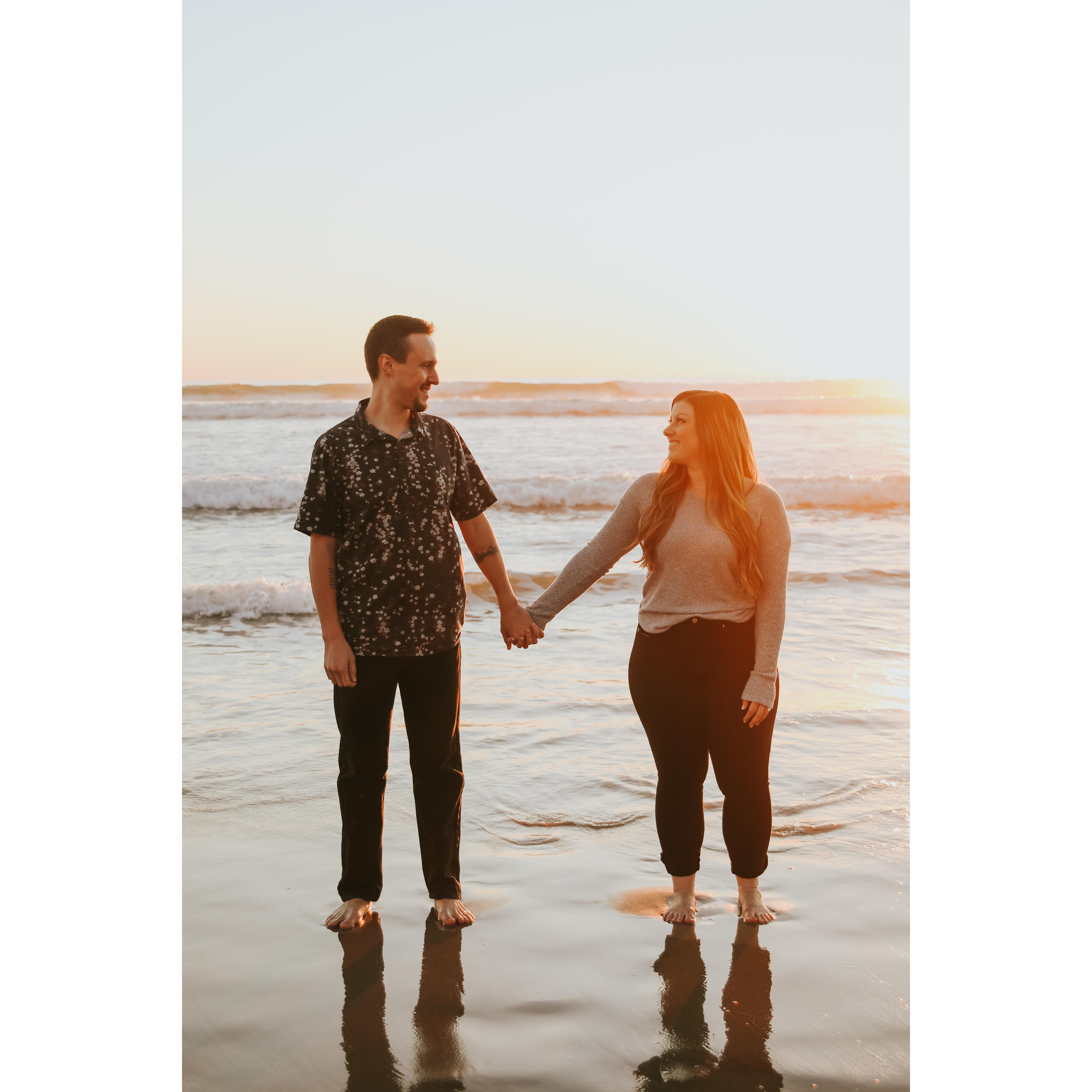 December 2021; Engagement Photos on the beach in San Onofre.