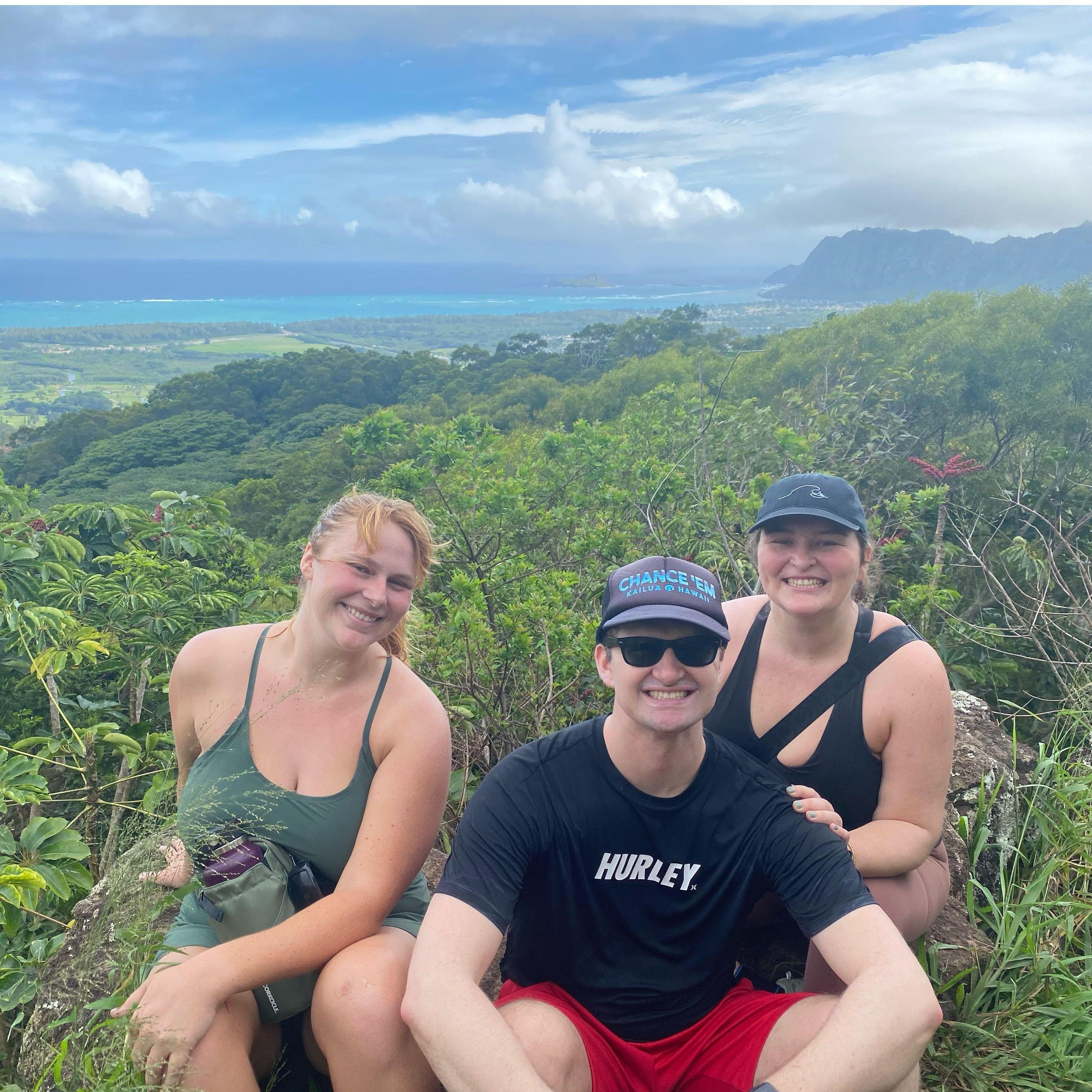 Hiking Olomana with our MOH Jacquie!