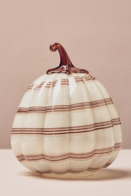 Swirl Decorative Glass Pumpkin