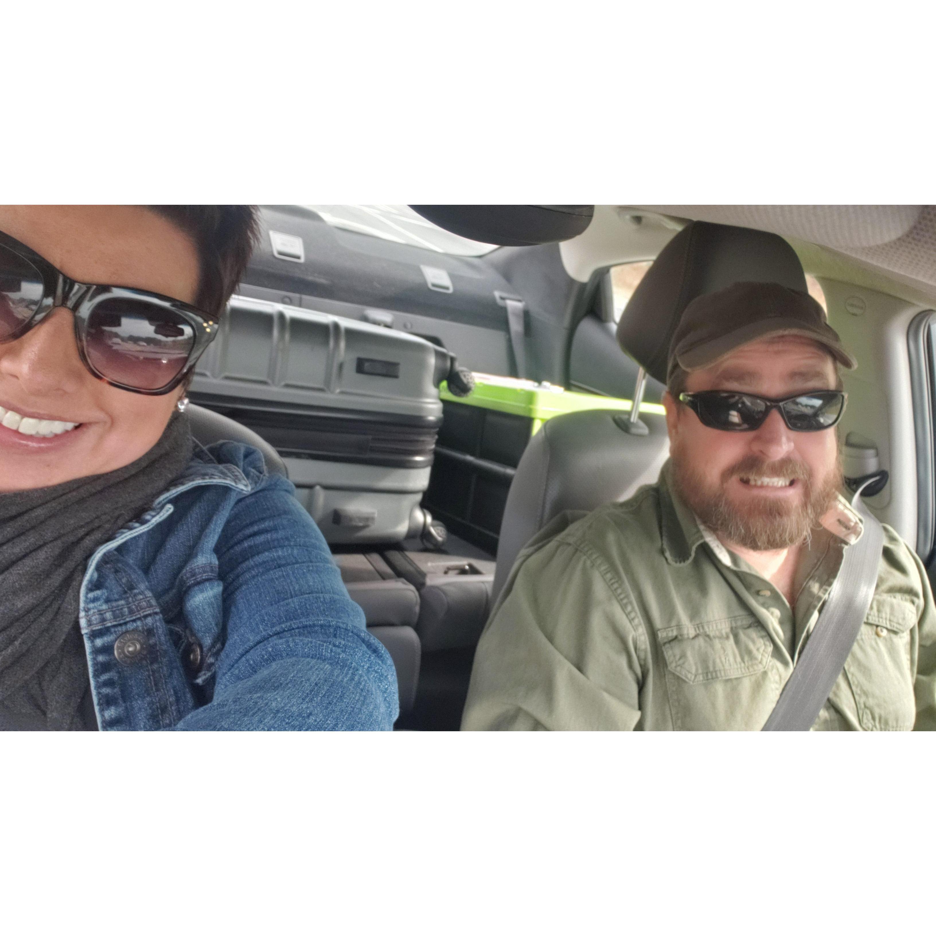 Never a dull moment! Even a road trip we can turn into something fun.