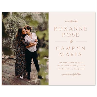 Linen, Beige Wedding Digital Save the Date - Zariah Photo
