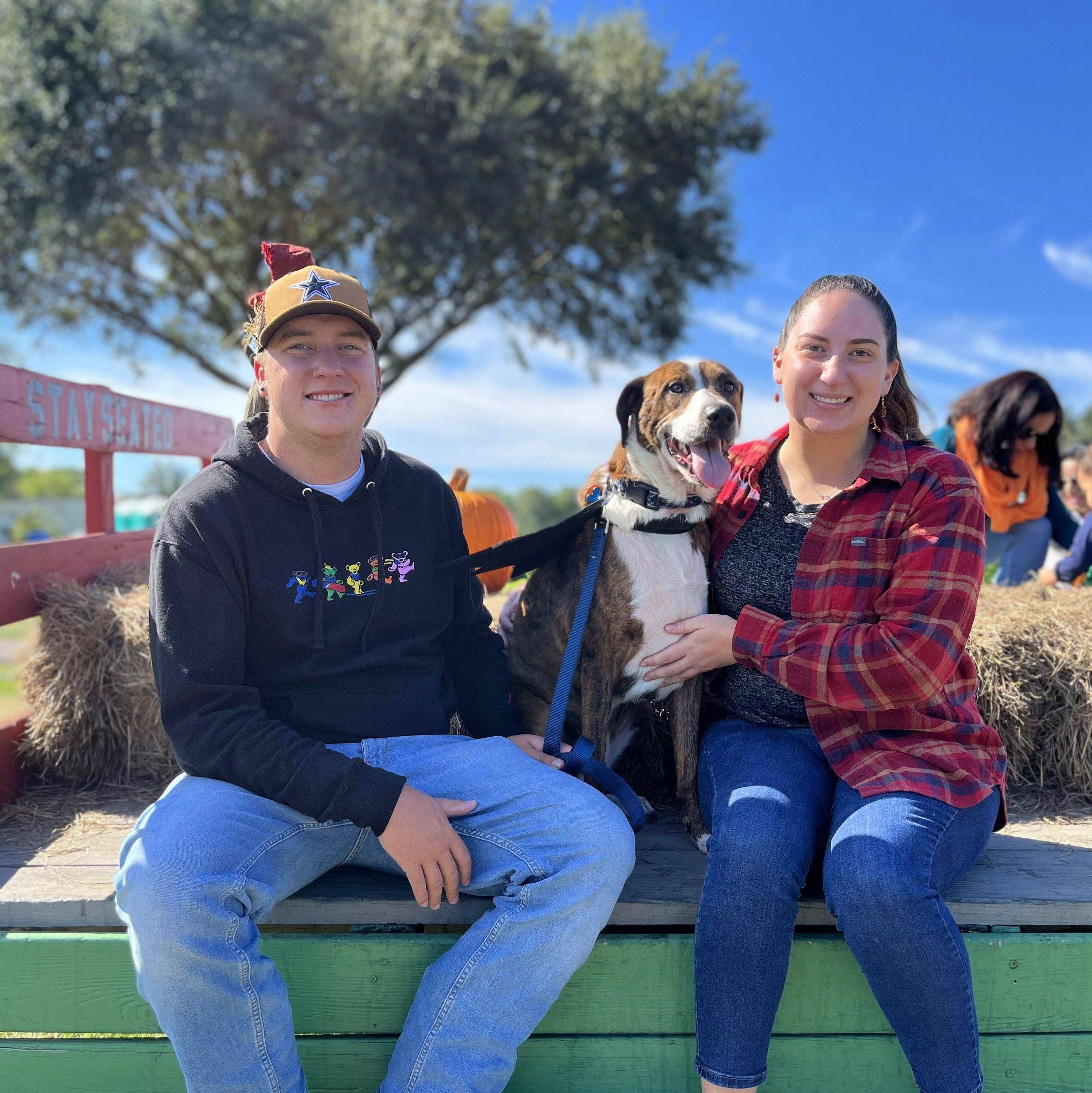 Taking Zuke to the local pumpkin patch for the first time in Tomball, Texas on October 17, 2021! He dressed up as a bat.