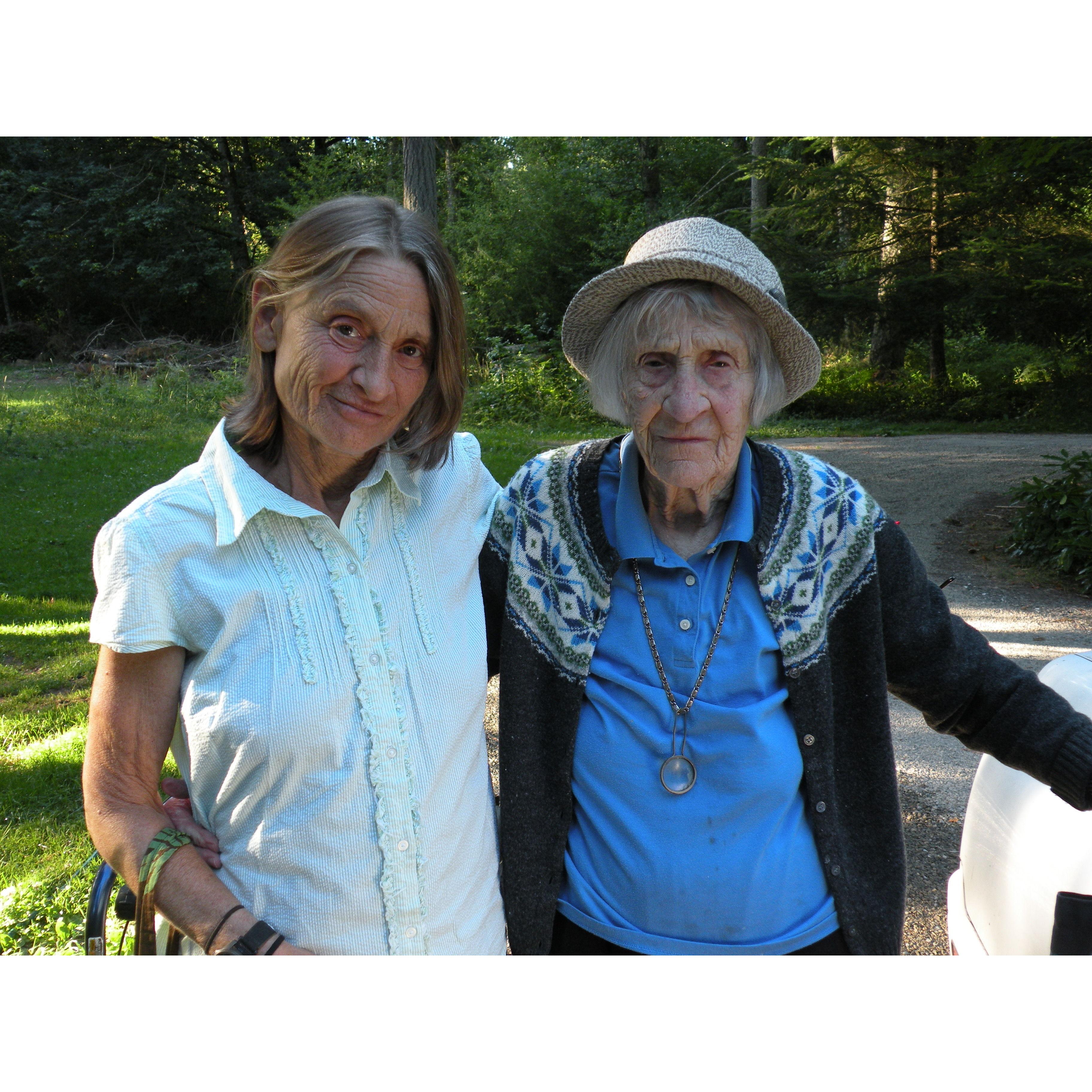 Manda's mom, Anne, with her mom, Janet