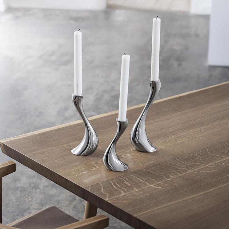 Georg Jensen, Cobra Candleholder Stainless Steel, Set of 3 | Zola