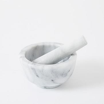 Marble Mortar + Pestle, White