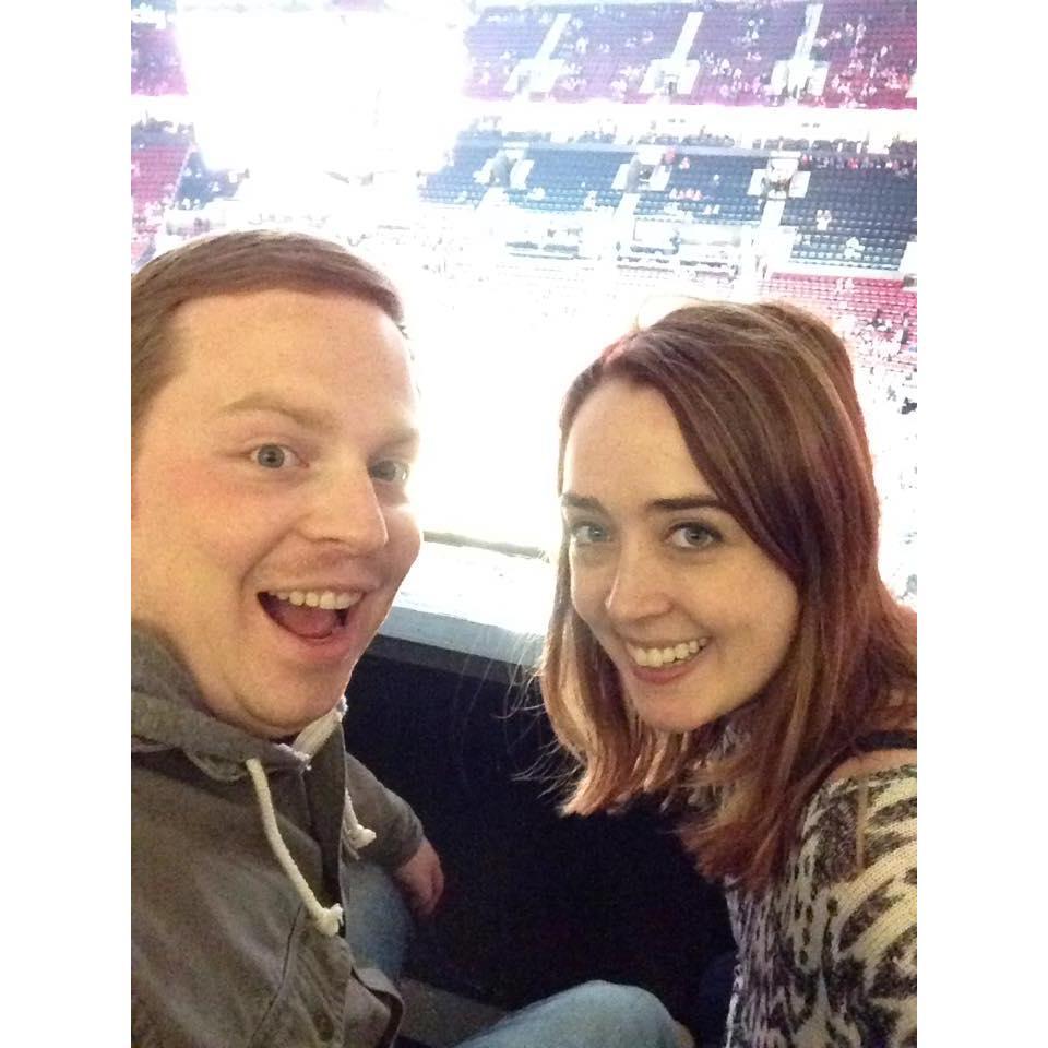 Austin's job in Portland gave us box seats at a Blazer game. Neither of us are huge sport fans, but the experience was awesome!