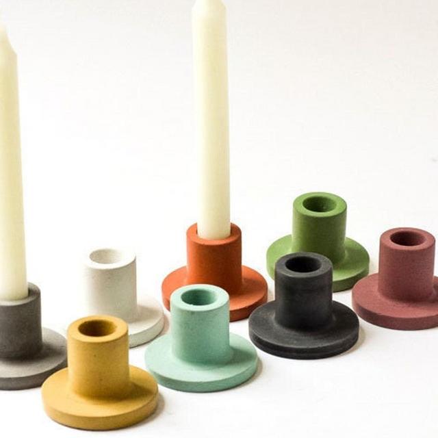 Candlestick Holder - Concrete Candle -...