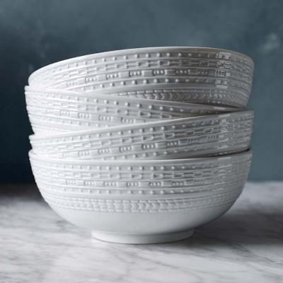La Porcellana Bianca Casale Textured Bowl, Set of 4