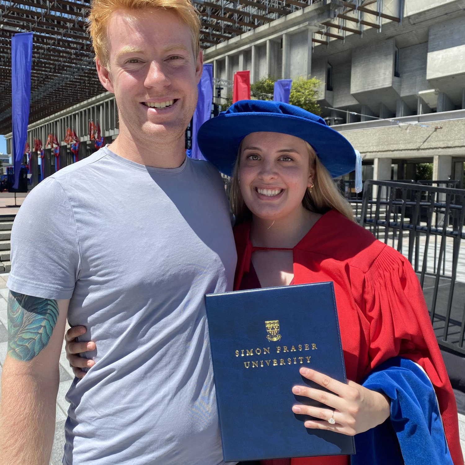 At Brooke's PhD graduation