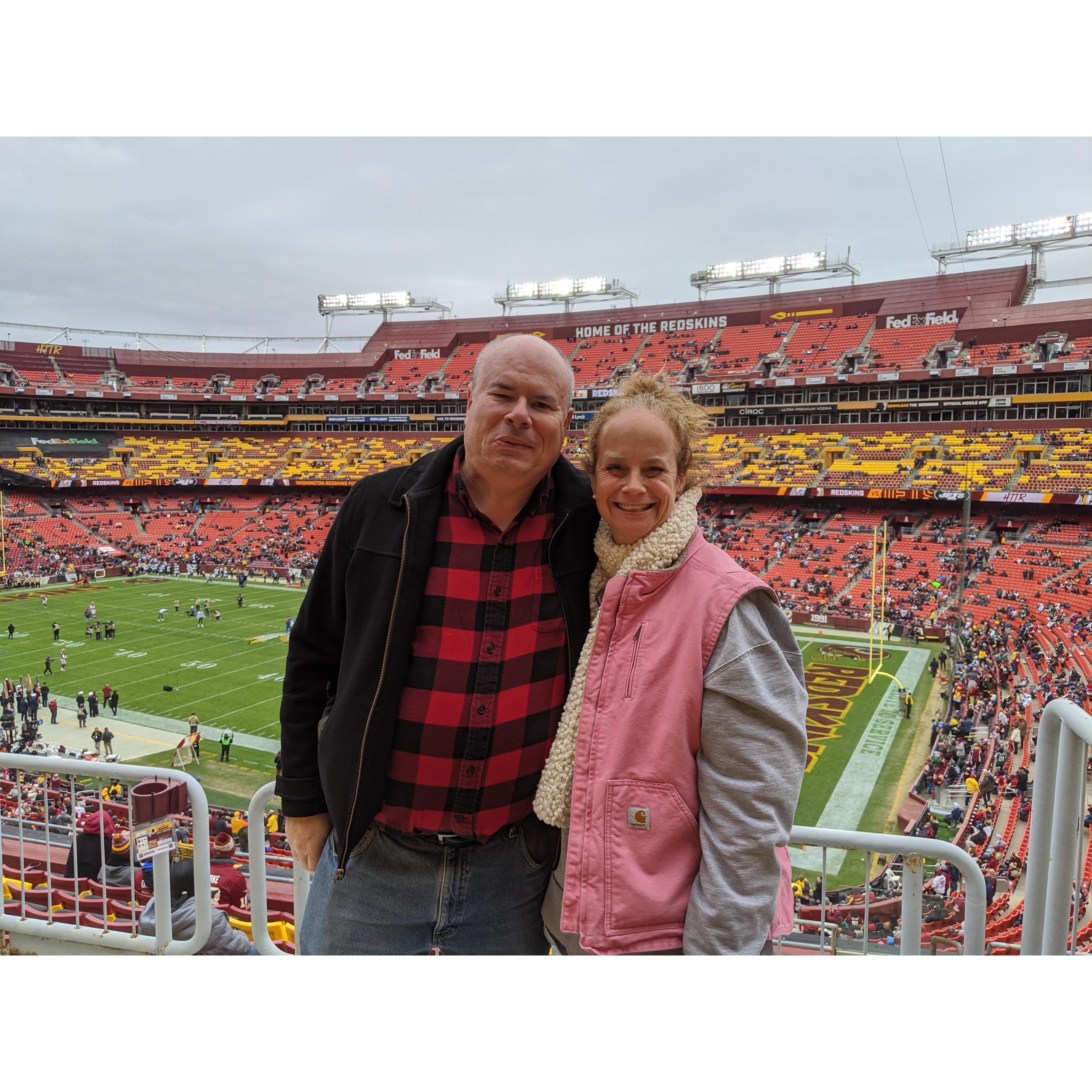 Our first time at FedEx field.