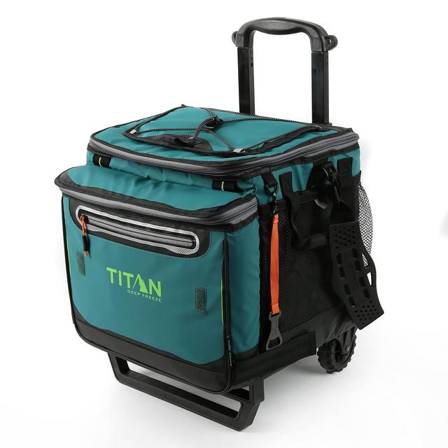 Arctic Zone Titan Deep Freeze 60 (50+10) Can Collapsible Rolling Cooler with Wheels and All-Terrain Cart
