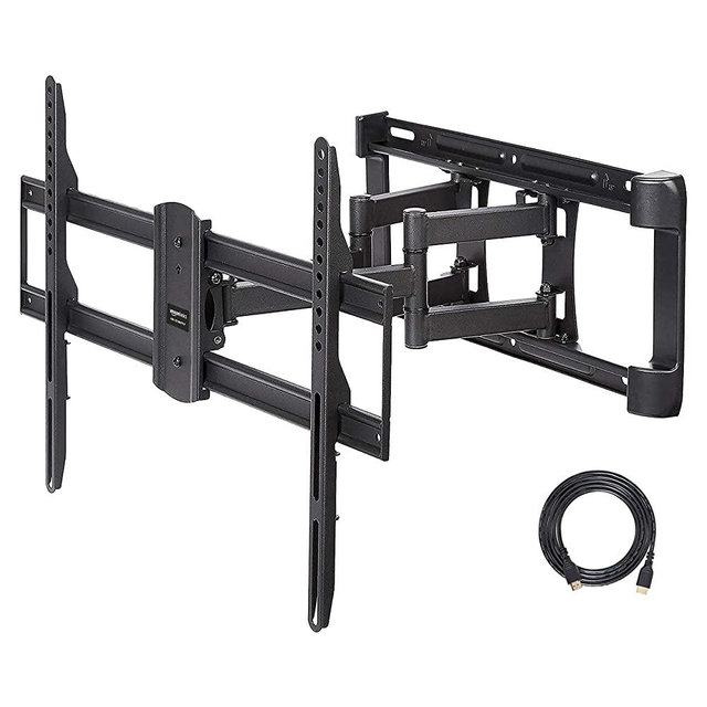 AmazonBasics Dual Arm Full Motion TV Mount - 37-Inch to 80-Inch