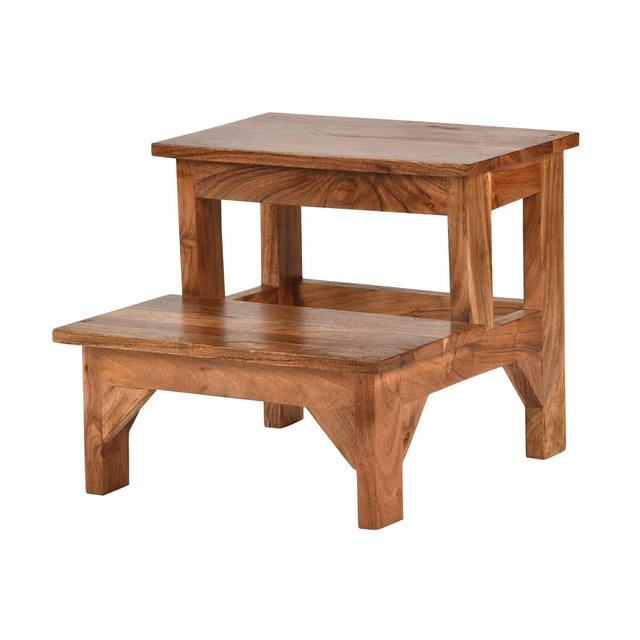 Bardsley 1.3" 2 - Step Wood Ladder Step Stool