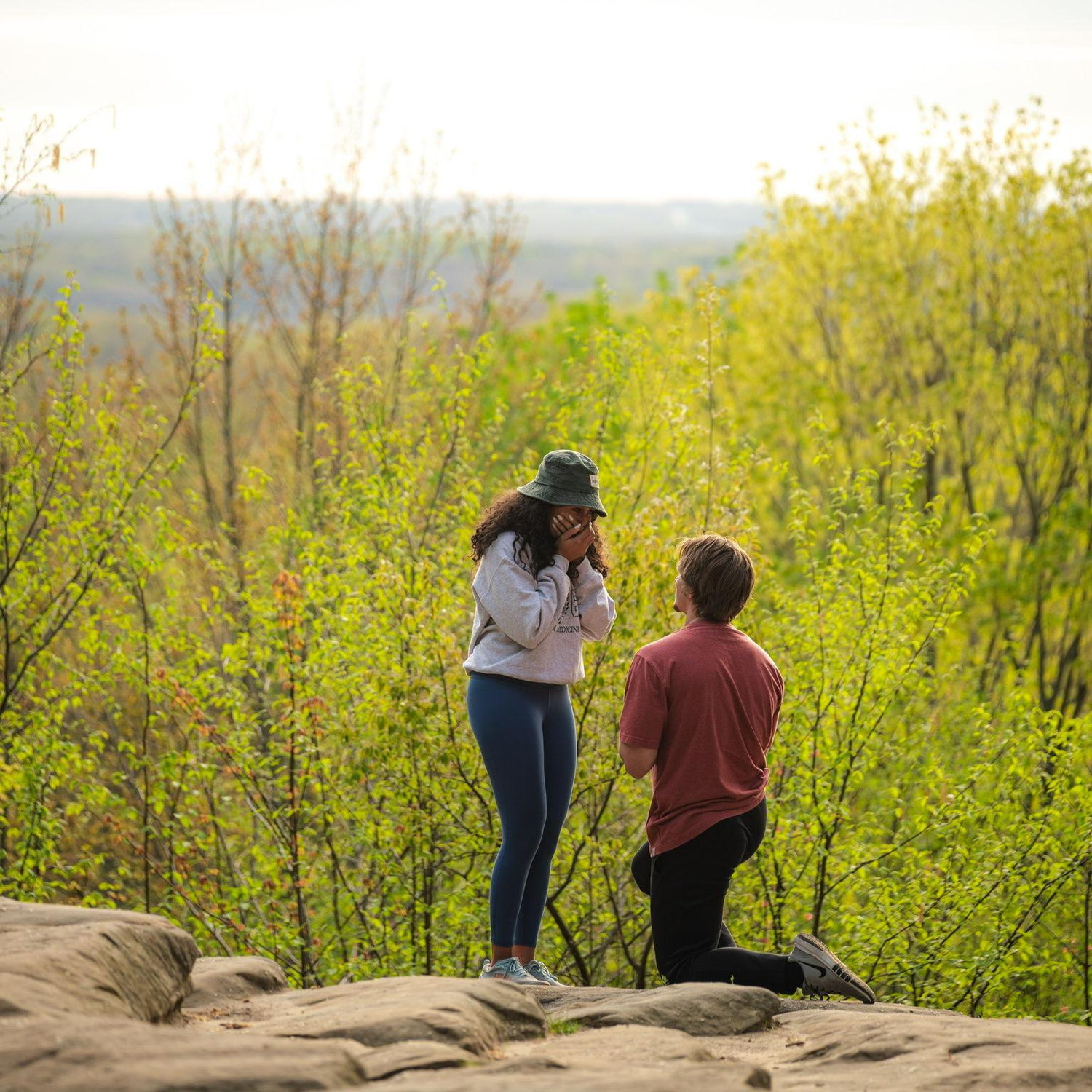 Alex surprised Shirley with proposing on a hike in Cuyahoga National Park, just days before graduating medical school together.