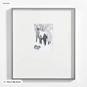 Brushed Silver Metal Picture Frame - Vertical