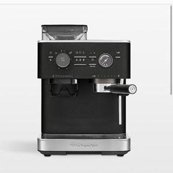 KitchenAid Semi-Automatic Espresso Machine in Cast Iron Black