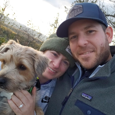 Right after Dan proposed on a hike!