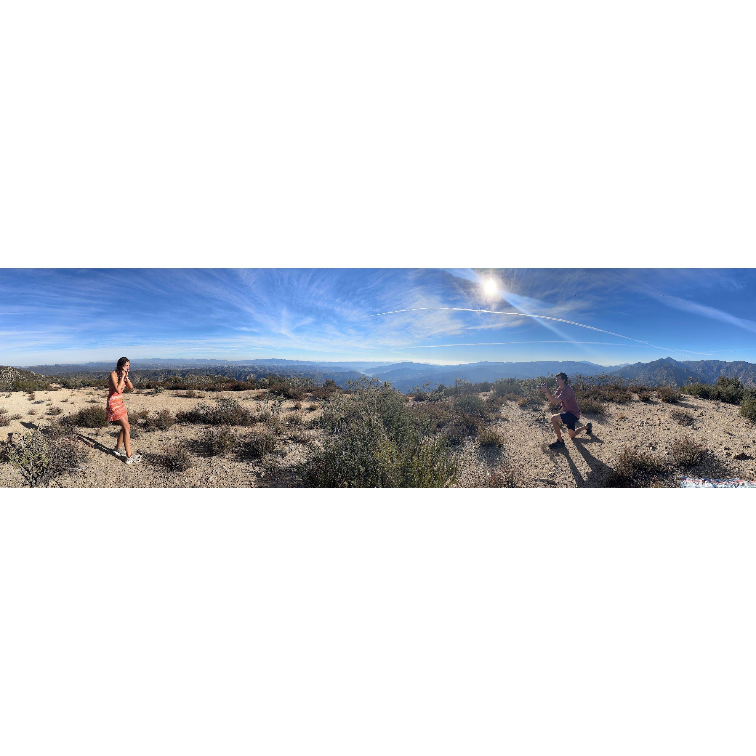 We captured the proposal the only logical way- through a really wide panorama