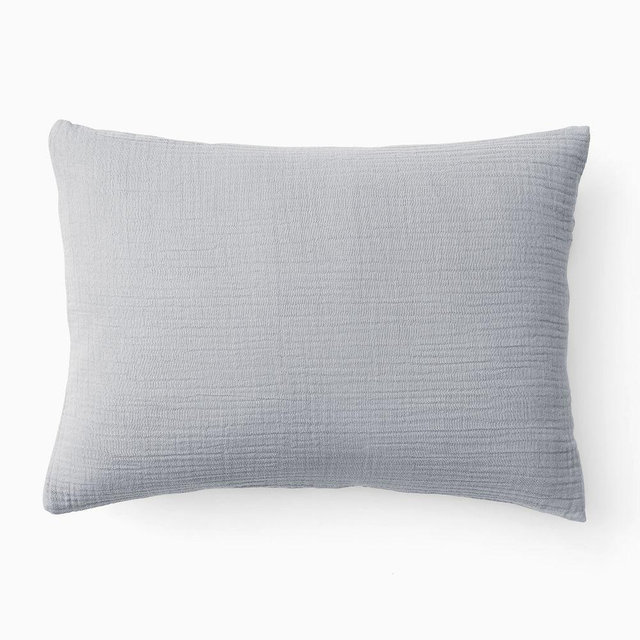 Dreamy Gauze Cotton Standard Sham,Chambray