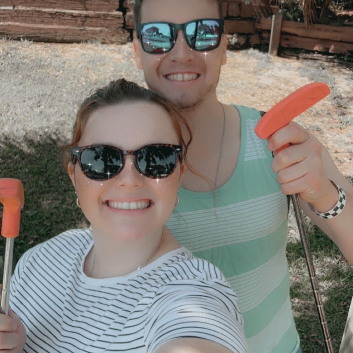 Anniversary tradition, mini golf… Tina won 😜