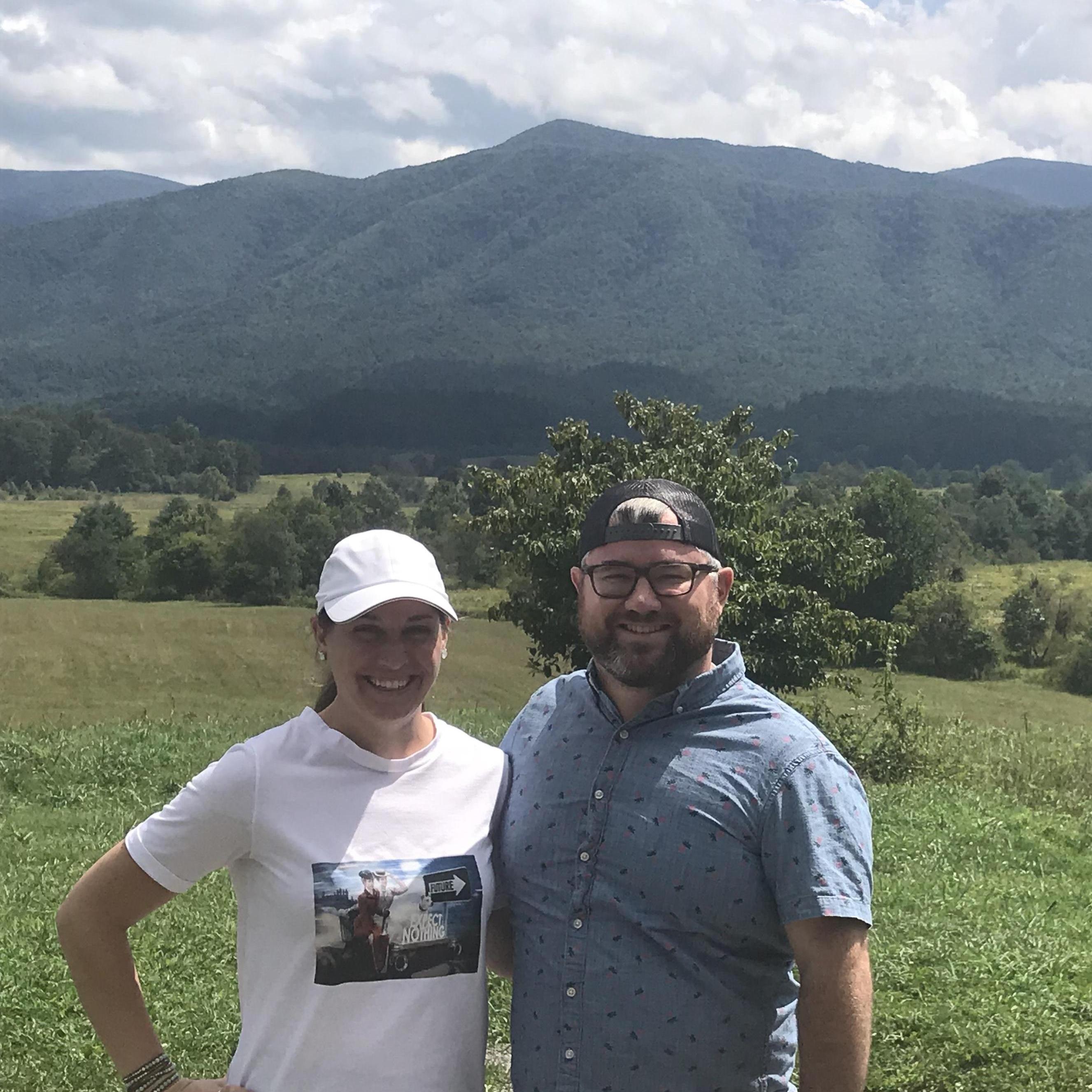 A little hiking after a beautiful half marathon in the Smokies
